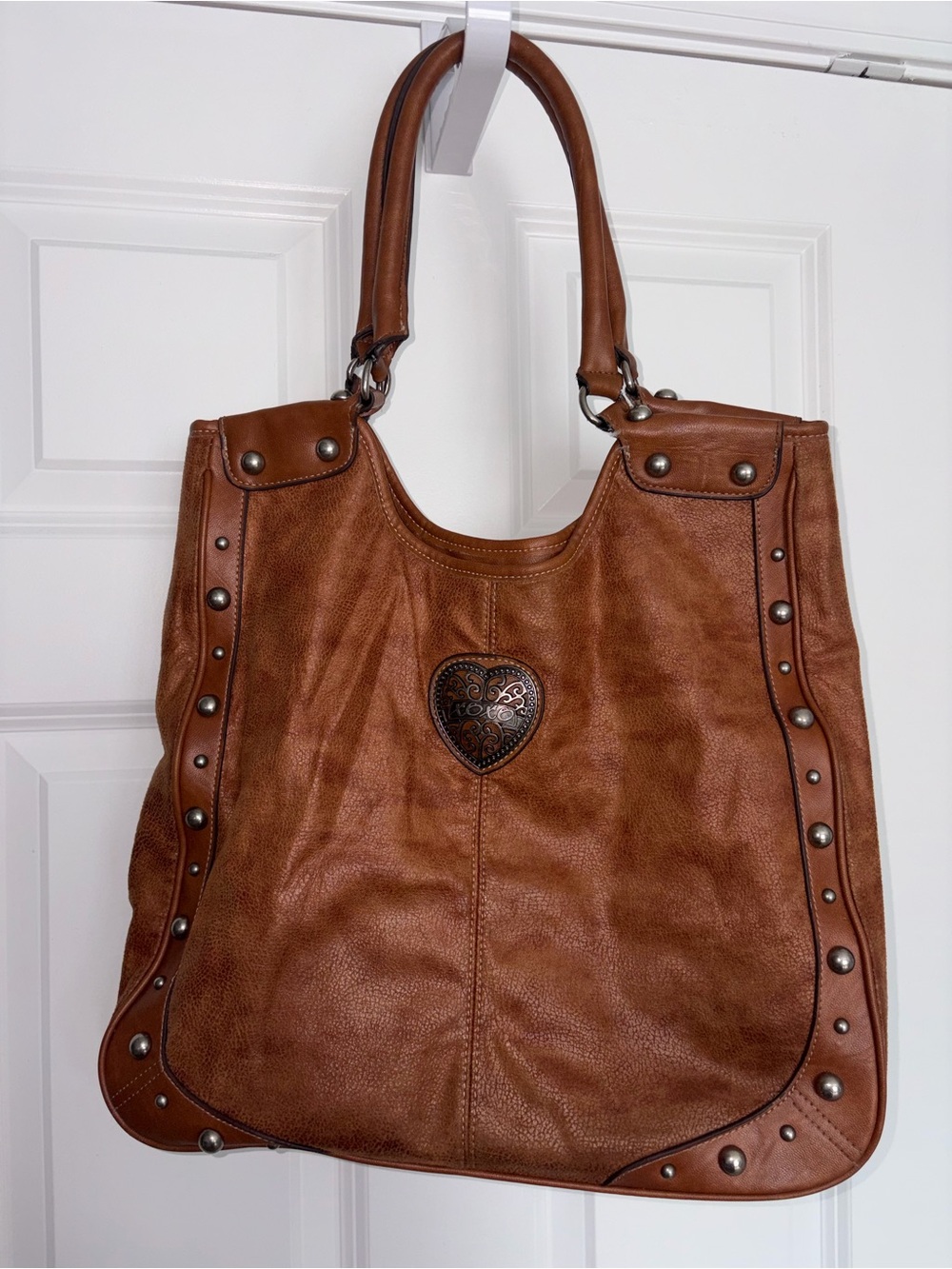 XOXO Brown Faux Leather Shoulder Handbag